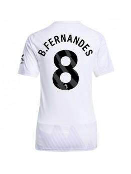 Manchester United Bruno Fernandes #8 Replika Borta Kläder Dam 2025-26 Kortärmad